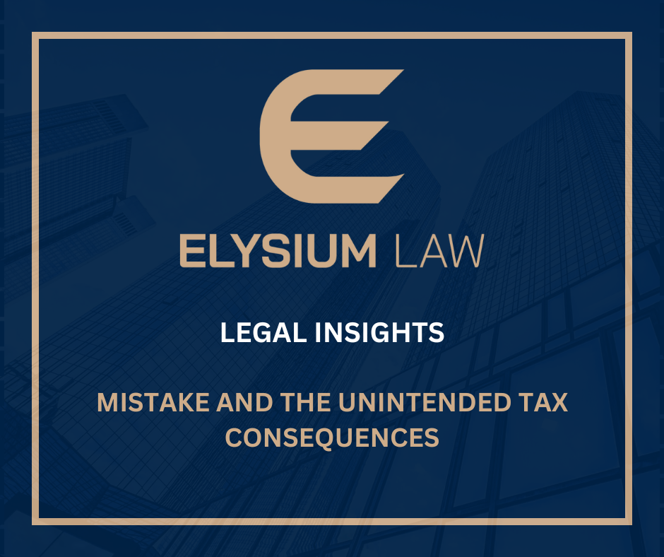 Mistake and the Unintended Tax Consequences